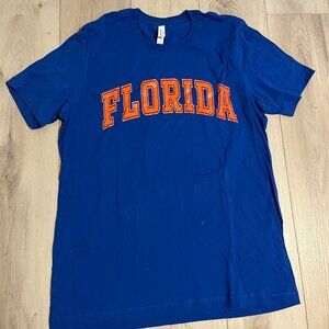 University of Florida T-Shirt | Royal Blue with Orange Writing | Size L | Brand